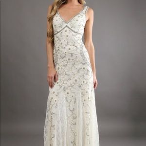 Sue Wong - N1118 Beaded V-Neck A-Line Dress